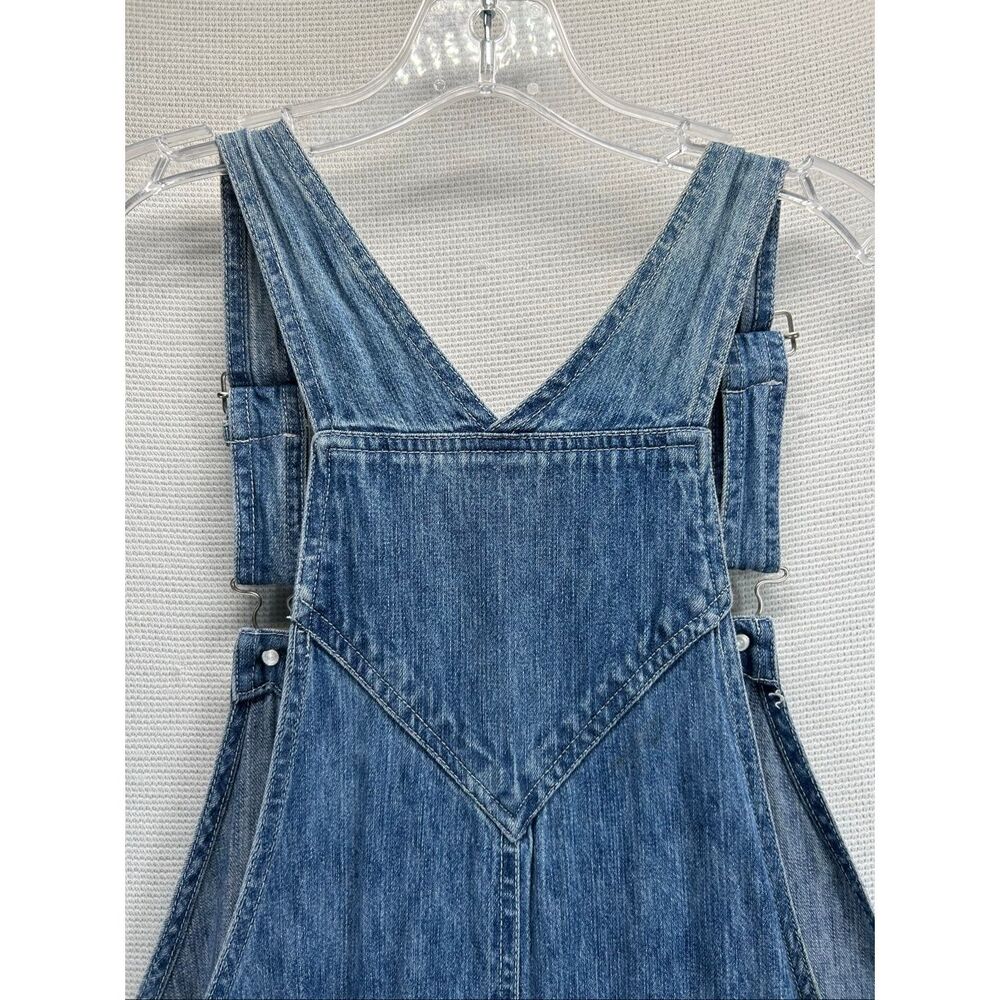 Vtg Faded Glory Denim Overall Maxi Dress XL Blue Jean Bib Jumper Pinafore 90s - Picture 11 of 12
